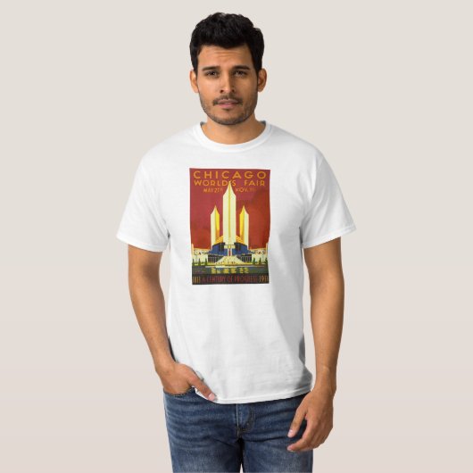 1933 Century of Progress Worlds Fair, Chicago, IL T-shirt (Voorkant volledig)