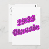 1933 Classic Paarse Briefkaart (Voorkant / Achterkant)