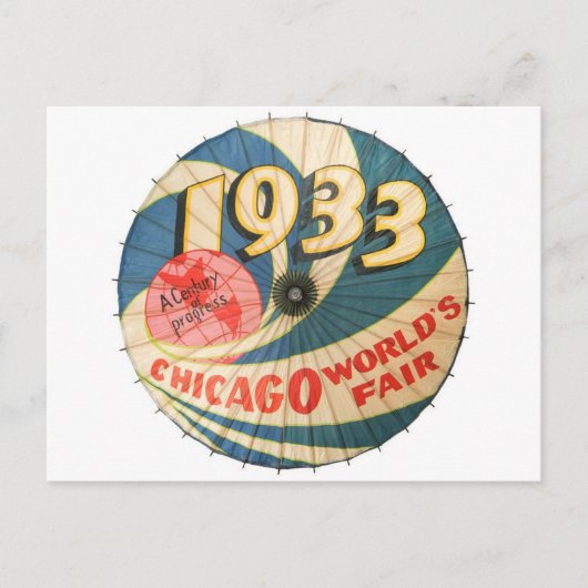  1933 De eerlijke Souvenir Art van Chicago World Briefkaart (Voorkant)