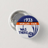 1933 De Fair Replica Button van Chicago World (Voorkant /achterkant)