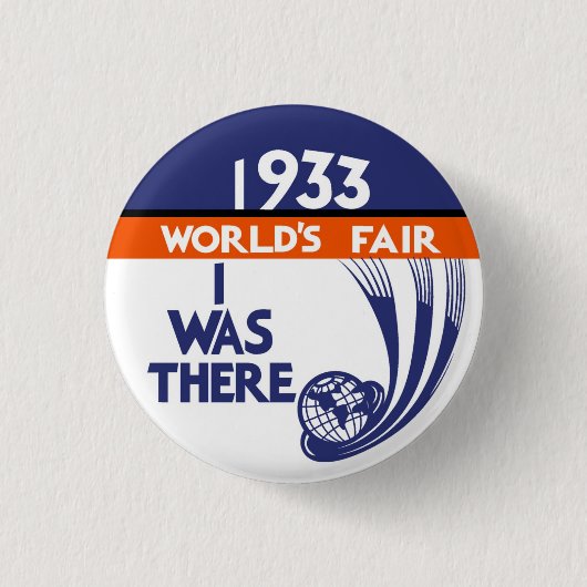 1933 De Fair Replica Button van Chicago World (Voorkant)