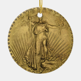 1933 DubbelEagle gouden munten Keramisch Ornament