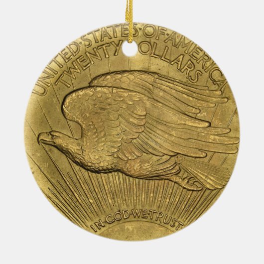 1933 DubbelEagle gouden munten Keramisch Ornament (Achterkant)