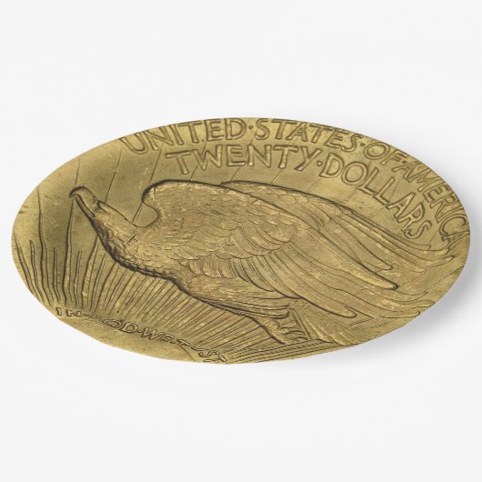 1933 DubbelEagle gouden munten Papieren Bordje (Gekanteld)