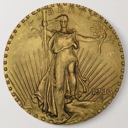 1933 DubbelEagle gouden munten Ronde Button 6,0 Cm (Voorkant)