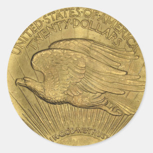 1933 DubbelEagle gouden munten Ronde Sticker