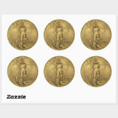 1933 DubbelEagle gouden munten Ronde Sticker (Vel)