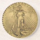 1933 DubbelEagle gouden munten Zandsteen Onderzetter (Voorkant)