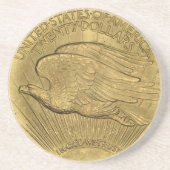 1933 DubbelEagle gouden munten Zandsteen Onderzetter (Voorkant)