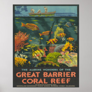 1933 Grote Barrièrekoraalrif  reisposter Poster