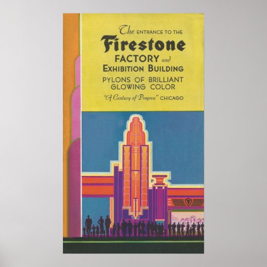 1933 International Exposition CHICAGO. Art Deco. Poster (Voorkant)