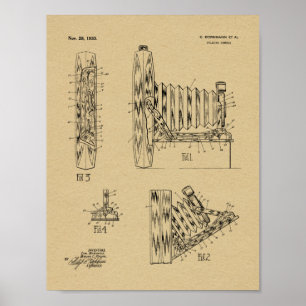 1933 Kunsttekenafdrukken voor camera-opvouwcamera Poster