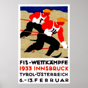 1933 Poster Ski Race