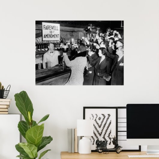 1933 TOAST TOT EIND VAN HET VERBOD POSTER (Thuiskantoor)