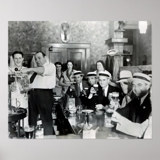 1933 VERBOD EINDT - TAPS FLOWING - CHEERS! POSTER (Voorkant)