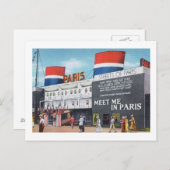 1933 Wereldtentoonstelling Straten van de Parijse  Briefkaart (Voorkant / Achterkant)