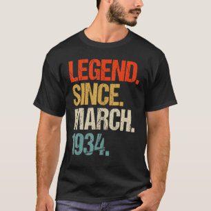  1934 89e verjaardag retro 89 jaar oud 1 t-shirt