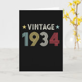  1934 90e verjaardag Gift 90 jaar oud Kaart (Gele Bloem)