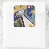 1934 Art Deco Jaarbeurs Utrecht Vierkante Sticker (Tas)