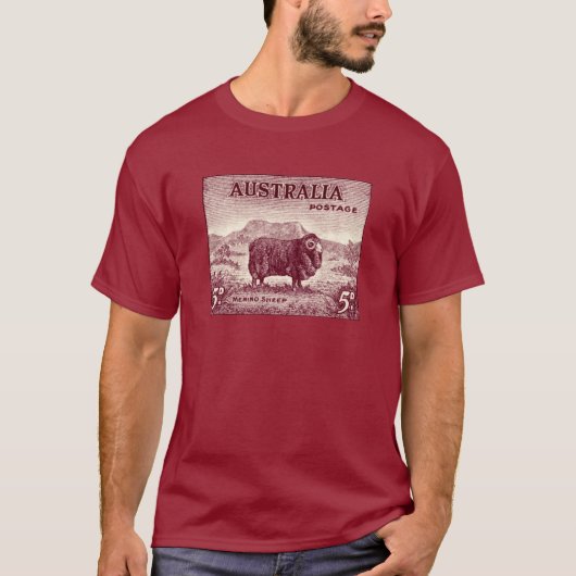 1934 Australian Merino Sheep T-shirt (Voorkant)