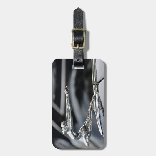 1934 Buick Goddess Hood Ornament Bagagelabel (Voorkant verticaal)