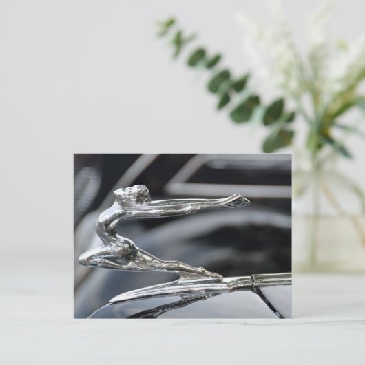 1934 Buick Goddess Hood Ornament Briefkaart (Staand voorkant)