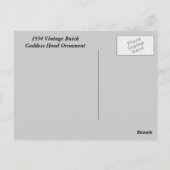 1934 Buick Goddess Hood Ornament Briefkaart (Achterkant)