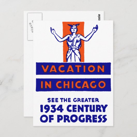 1934 Chicago Century of Progress Briefkaart (Voorkant / Achterkant)