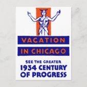 1934 Chicago Century of Progress Briefkaart (Voorkant)