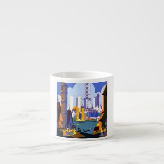  1934 Chicago World Fair Travel poster Espresso Kop (Voorkant)