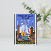 1934 Chicago World's fair Briefkaart (Staand voorkant)