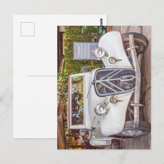 1934 Citroen Traction Avant classic car Jigzaag Pu Briefkaart (Voorkant / Achterkant)