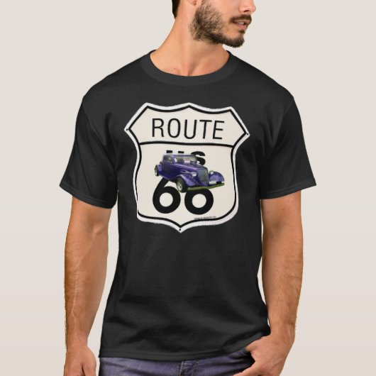 1934 Ford/Route66-teken T-shirt (Voorkant)