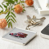 1934 Gepersonaliseerd hete dop Sleutelhanger (Zijkant)