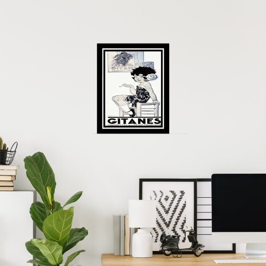 1934 Gitanes French Cigarette Ad Poster (Thuiskantoor)