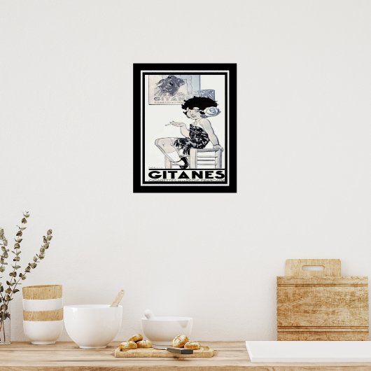 1934 Gitanes French Cigarette Ad Poster (Keuken)