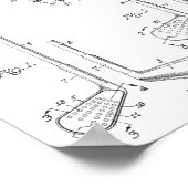 1934 Golf Club Head Patent Art Drawing Print (Hoek)