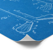 1934 Golf Club Head Patent Art Drawing Print (Hoek)