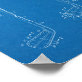 1934 Golf Club Head Patent Art Drawing Print (Hoek)