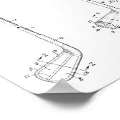 1934 Golf Club Head Patent Art Drawing Print (Hoek)