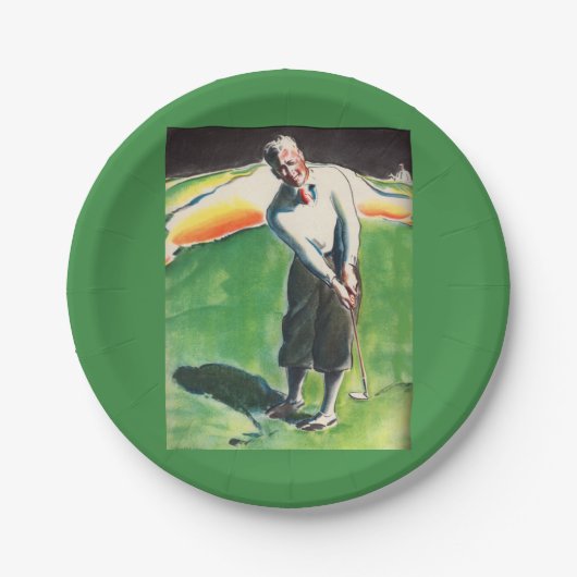 1934 golfdruk papieren bordje (Voorkant)