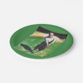 1934 golfdruk papieren bordje (Gekanteld)