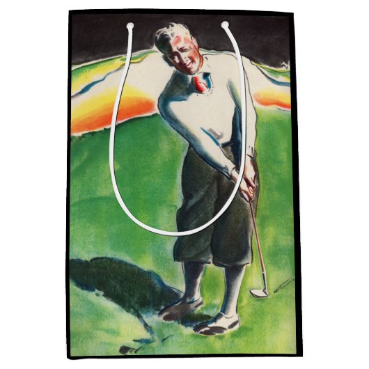 1934 golfprint medium cadeauzakje (Voorkant)