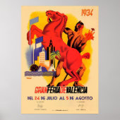 1934 Gran Feria Valencia Fair Poster (Voorkant)