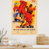 1934 Gran Feria Valencia Fair Poster (Keuken)