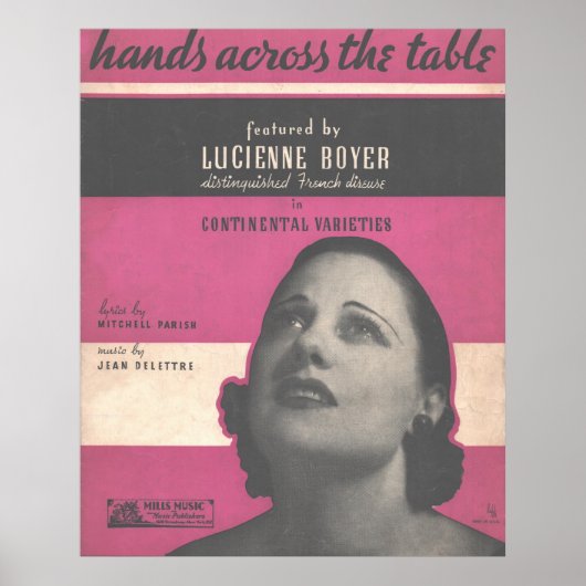 1934 Handen aan tafel Poster (Voorkant)