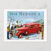 1934 Hudson 8  Automobile Advertisement Briefkaart (Voorkant)