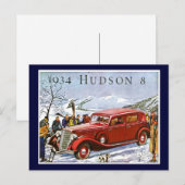 1934 Hudson 8 -  reclame Briefkaart (Voorkant / Achterkant)