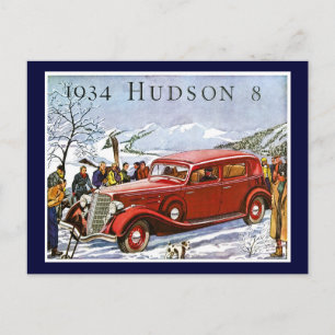 1934 Hudson 8 -  reclame Briefkaart