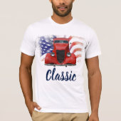 1934 Klassieke rode auto T-shirt (Voorkant)